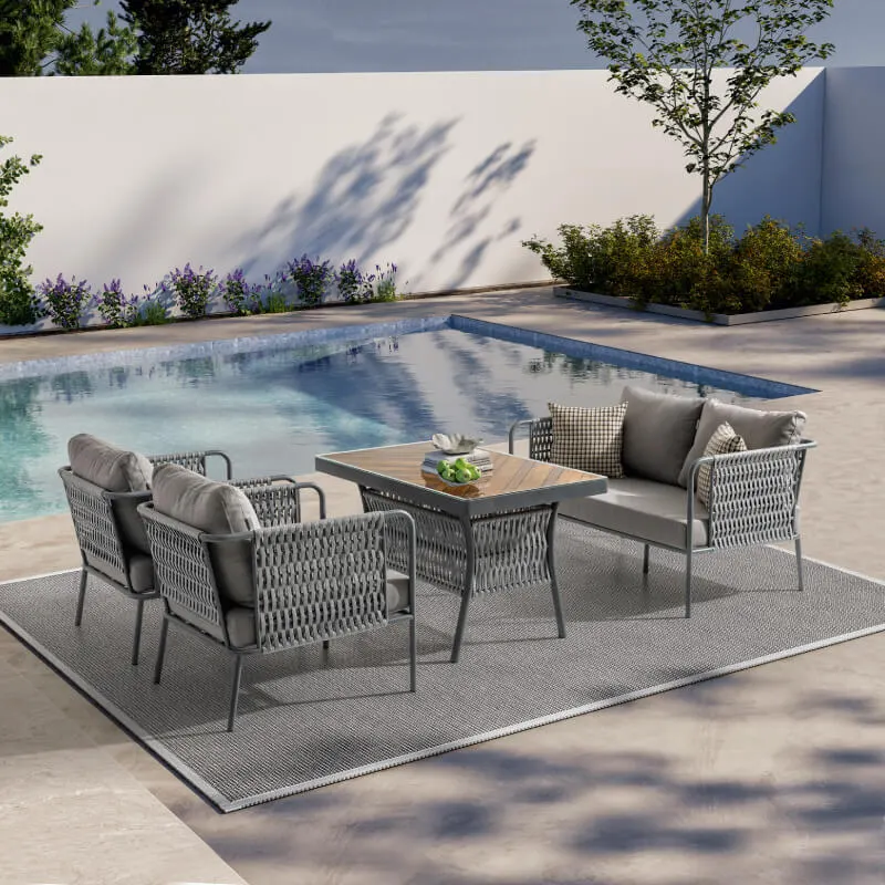 Monaco İkili Oturma Grubu Gri