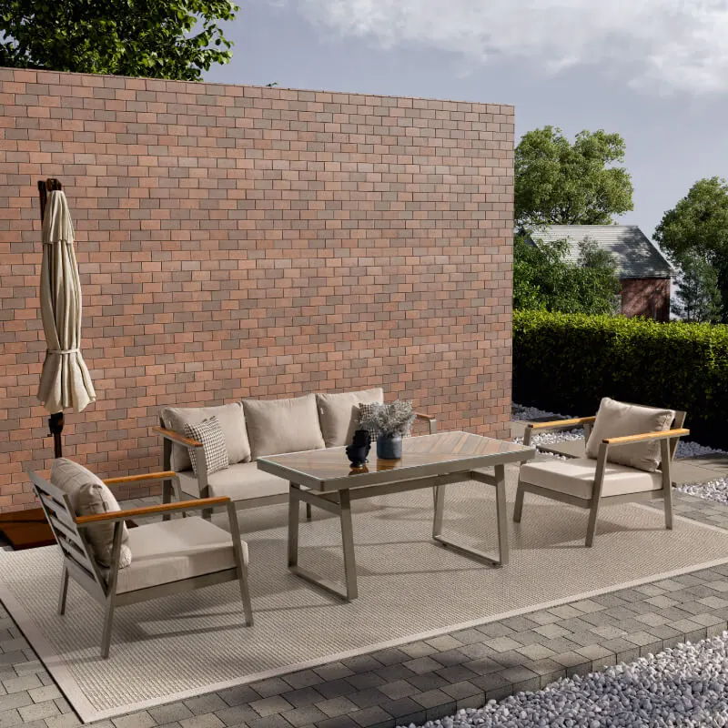 Napoli Üçlü Oturma Grubu Bej