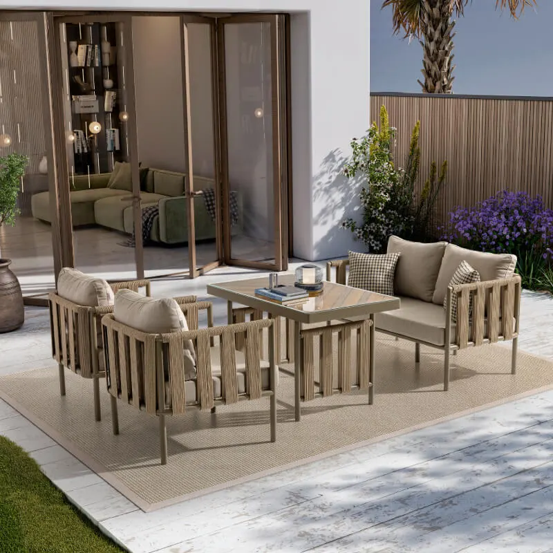 Lizbon İkili Oturma Grubu Bej