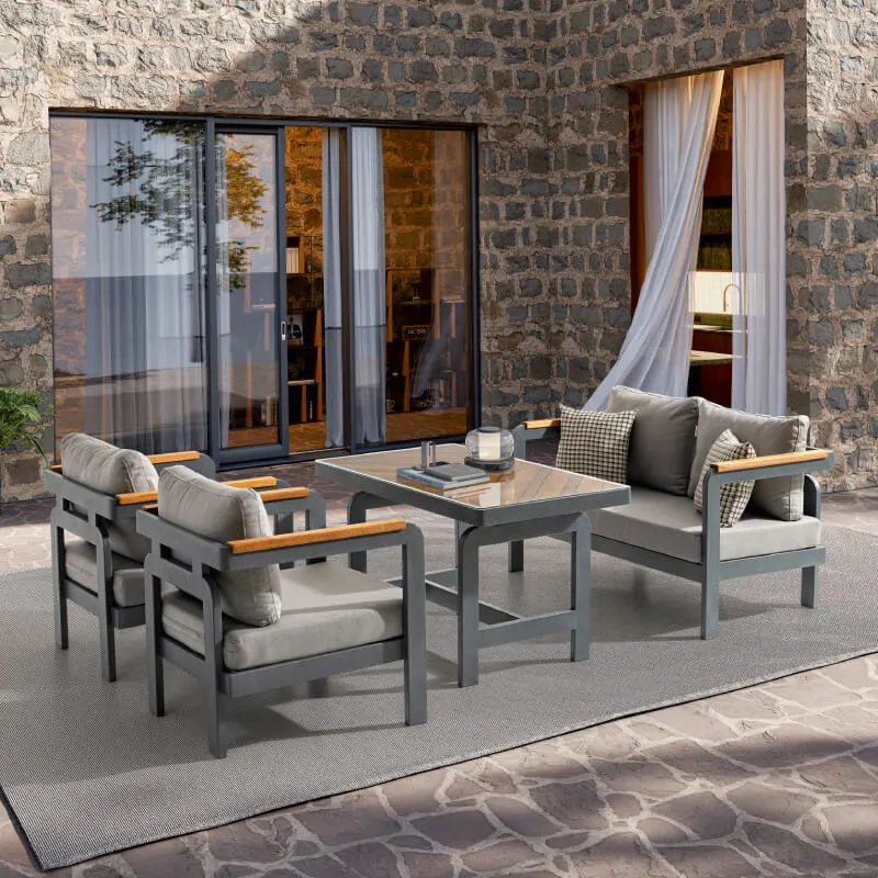 Madrid İkili Oturma Grubu Gri