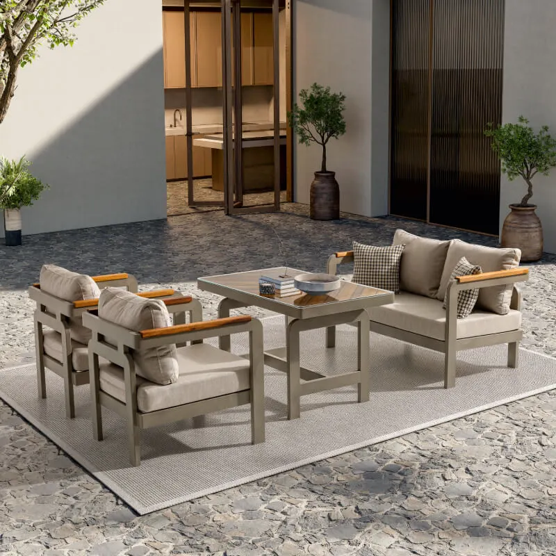 Madrid İkili Oturma Grubu Bej