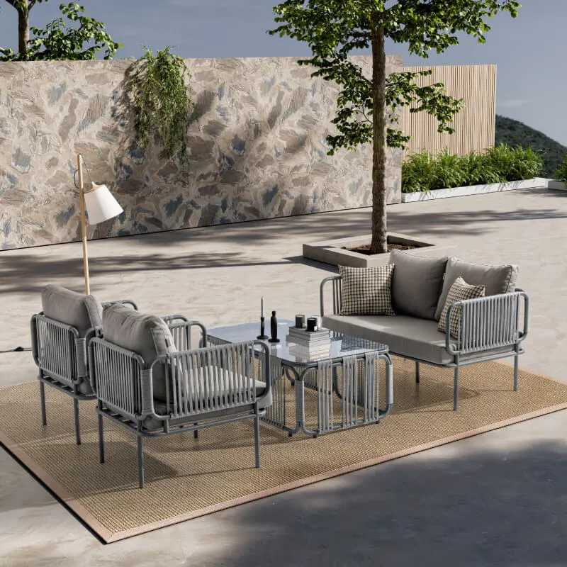 Berlin İkili Oturma Grubu Gri