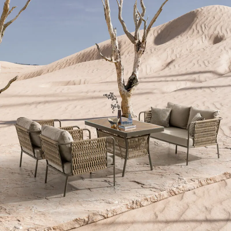 Monaco İkili Oturma Grubu Bej