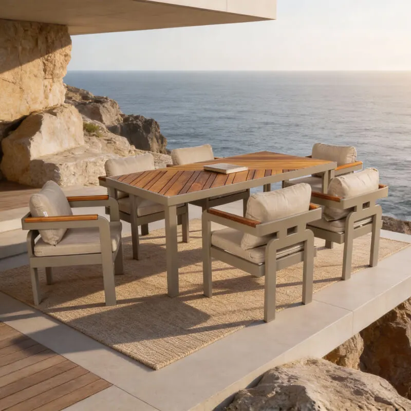 Madrid Masa Takımı Bej