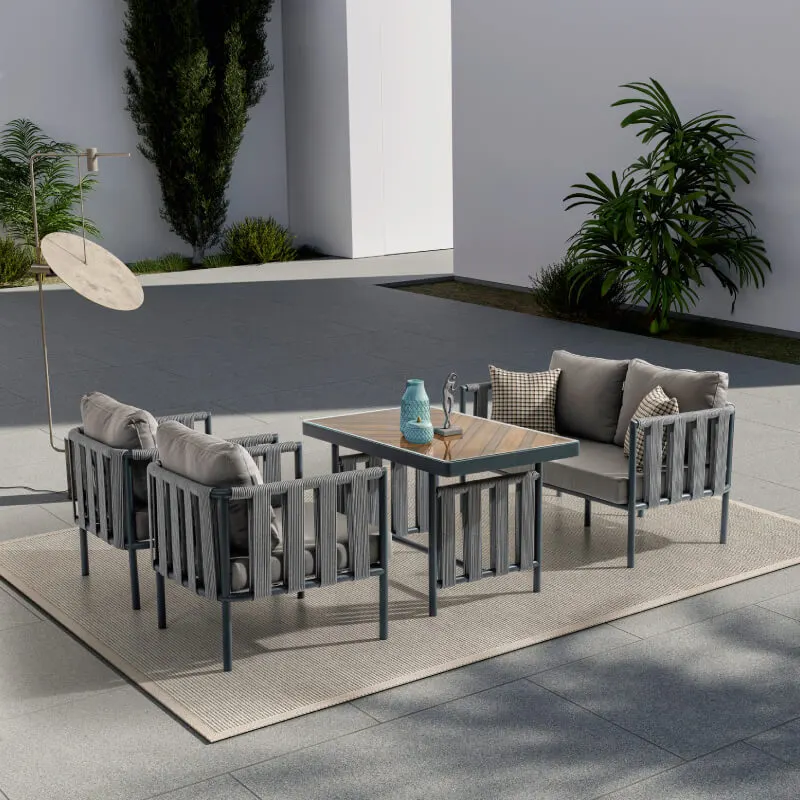 Lizbon İkili Oturma Grubu Gri