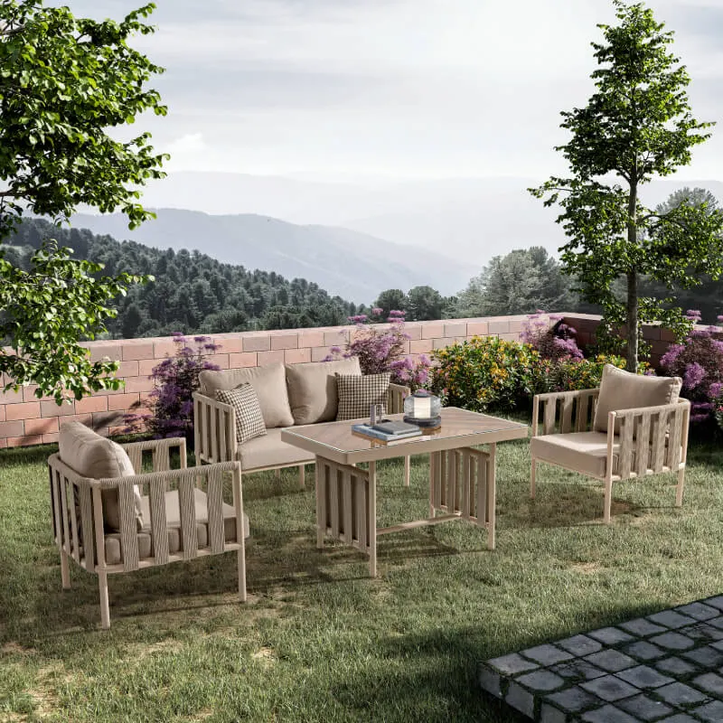 Lizbon İkili Oturma Grubu Krem