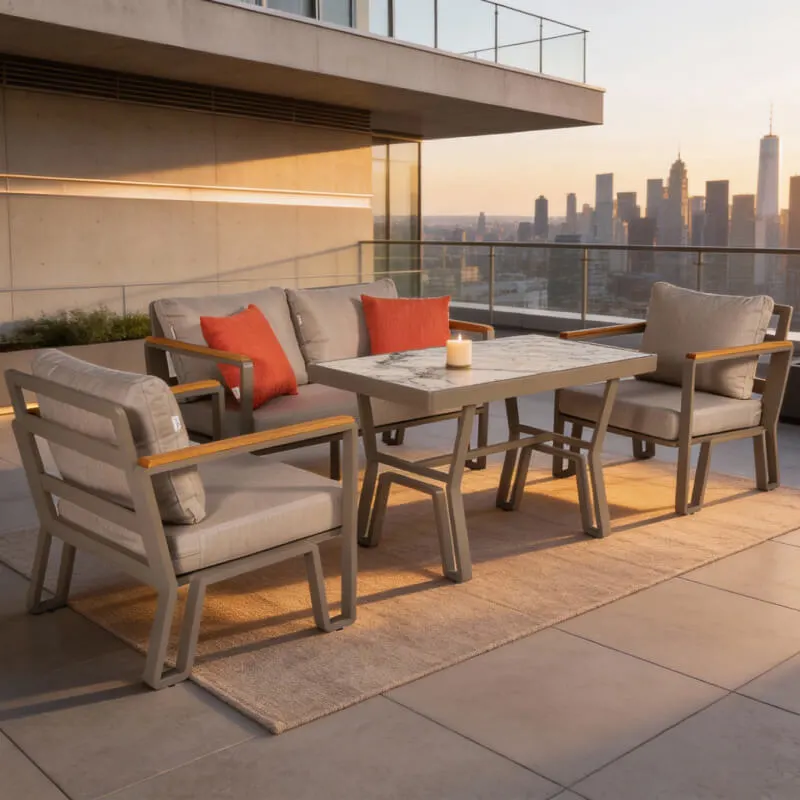 Kiev İkili Oturma Grubu Bej