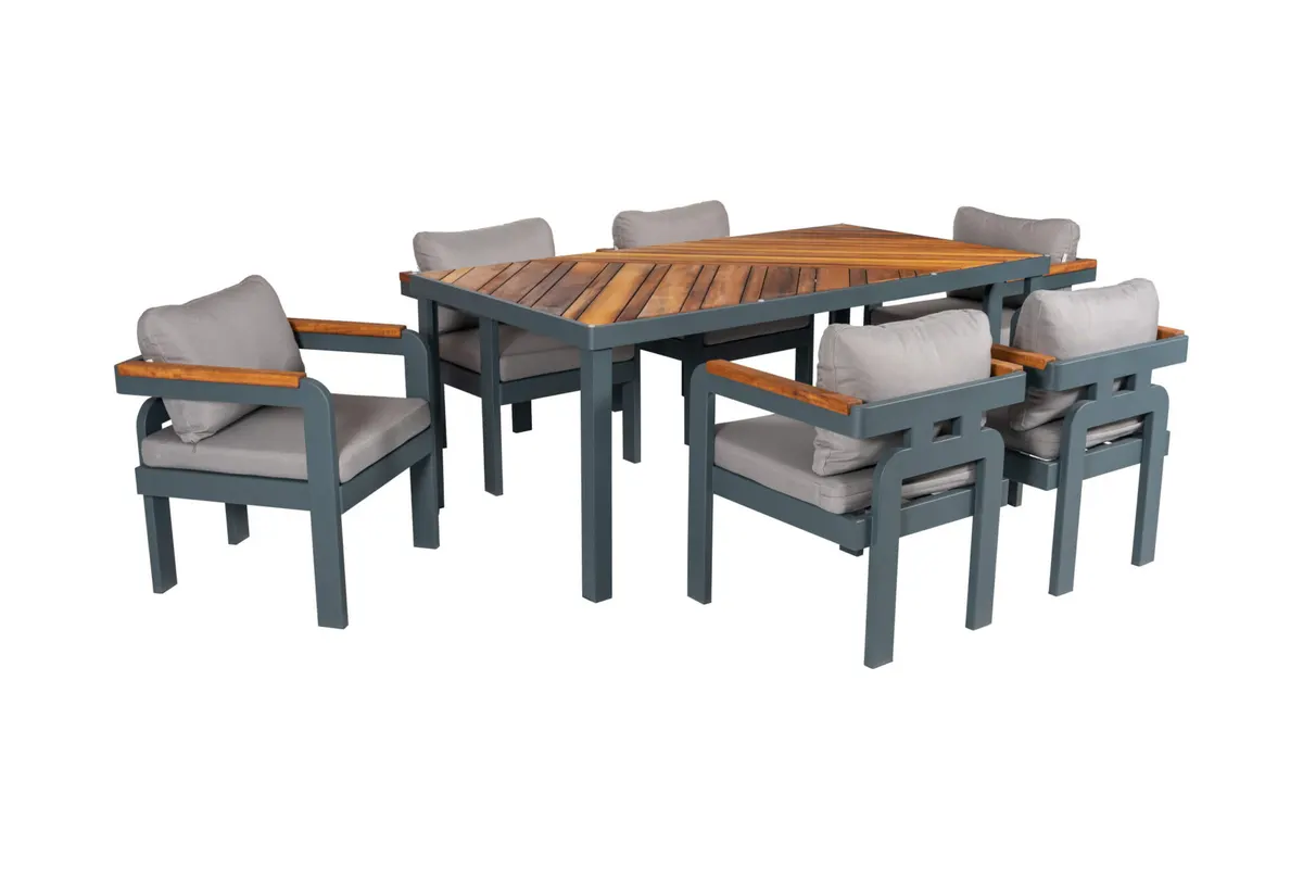 Madrid Masa Takımı Gri